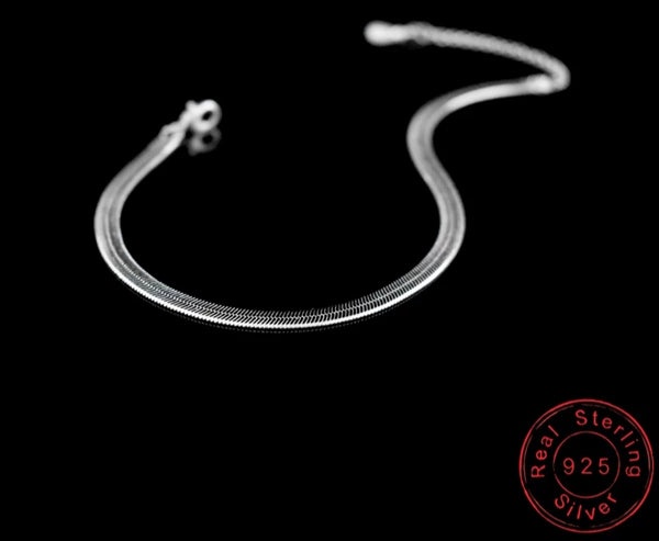 Sterling Silver thick Anklet - HNS Studio