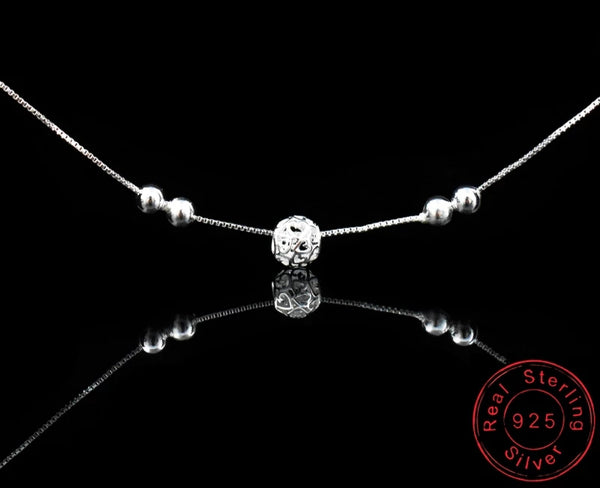 Sterling Silver Ball Anklet - HNS Studio
