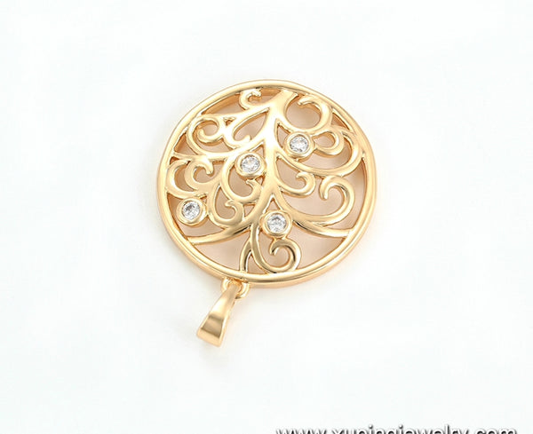 Tree of Life Pendant Necklace 18K Gold plated - HNS Studio