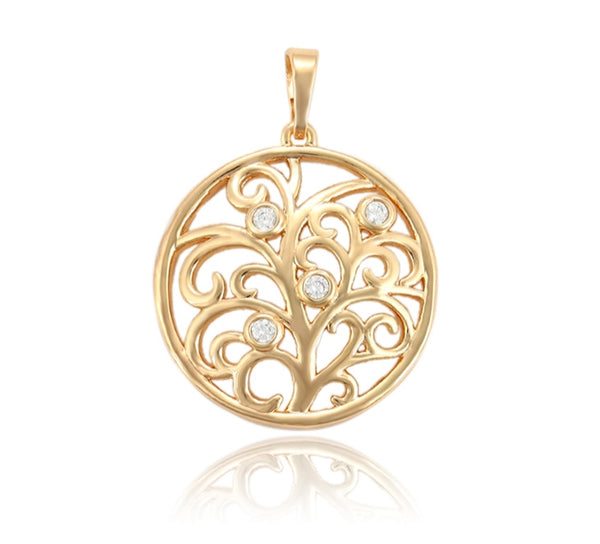 Tree of Life Pendant Necklace 18K Gold plated - HNS Studio