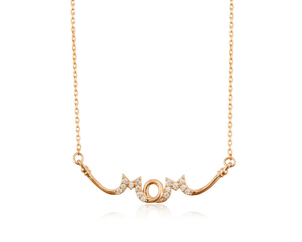18K Rose gold plated Mom necklace - HNS Studio