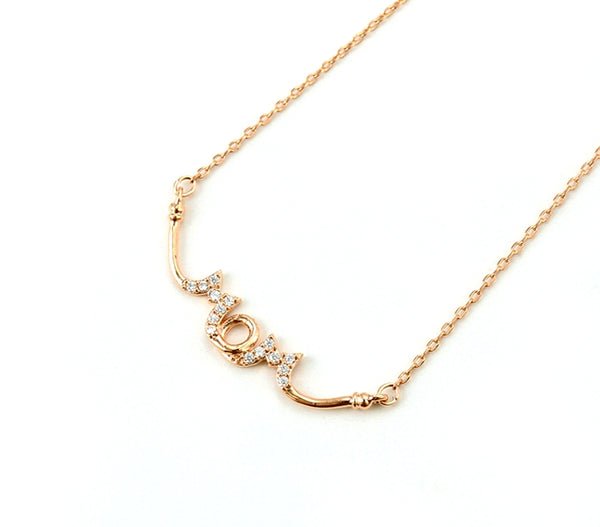 18K Rose gold plated Mom necklace - HNS Studio