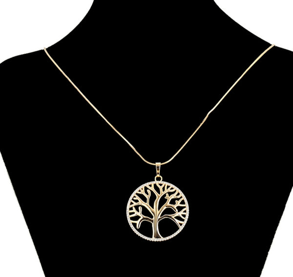 Tree of Life Pendant Necklace 18 K Gold plated - HNS Studio