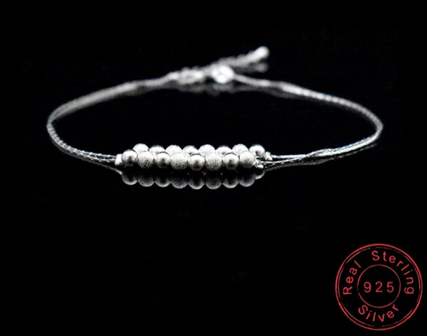 Sterling Silver double layer anklet - HNS Studio