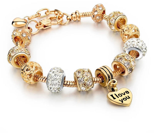 Gold Plated Charms Bracelet - HNS Studio