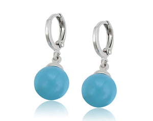 Turquoise Ball Drop Earrings - HNS Studio