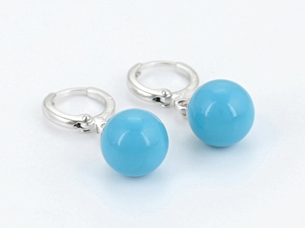 Turquoise Ball Drop Earrings - HNS Studio