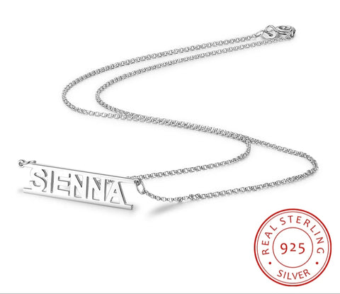 Name Necklace Sterling Silver 
