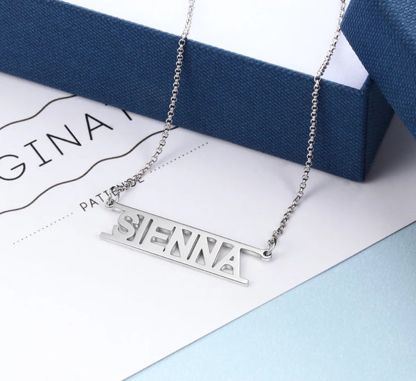 Name Necklace Sterling Silver