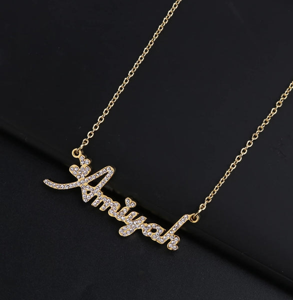 Ice out name necklace