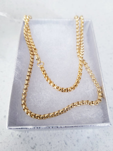 24k Gold Plated Thick Chain Necklace