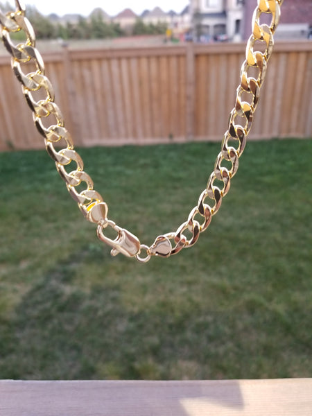 14k Gold Plated Curb Chain Necklace
