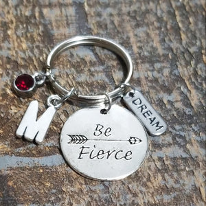 Be Fierce Personalized Key Ring