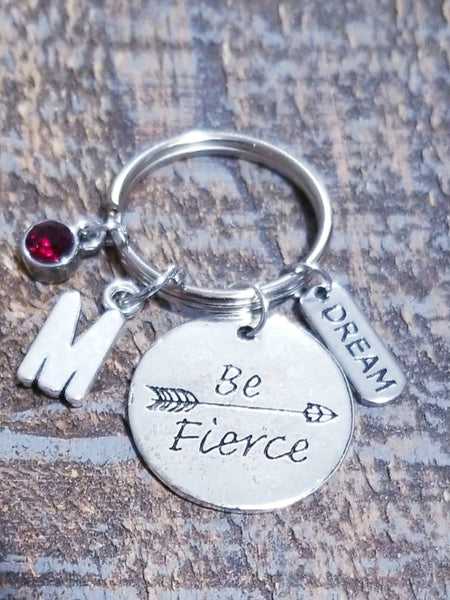 Be Fierce Personalized Key Ring