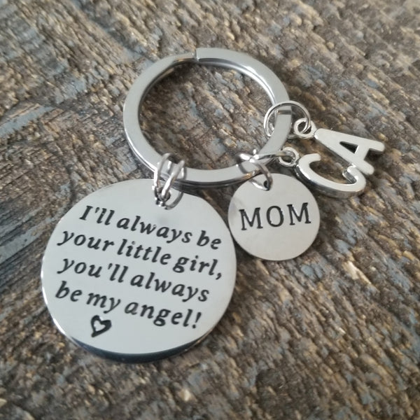 Always Be Your Little Girl Personalized Mom Keychain