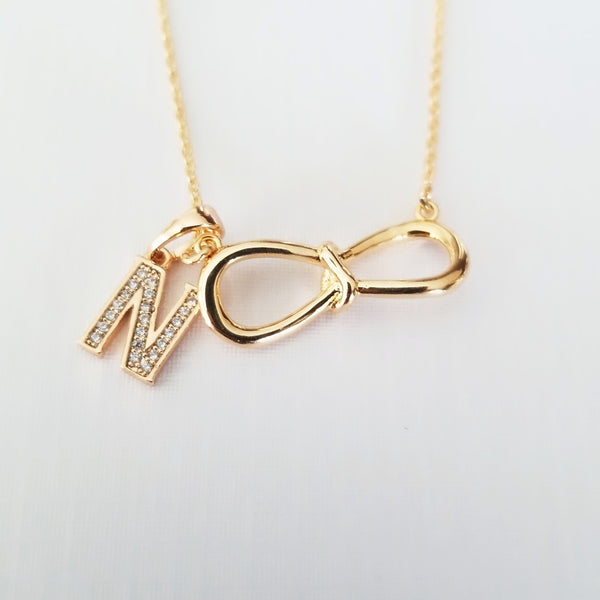Personalized Infinity Necklace with Initial-HNS Studio