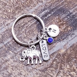 Personalized Lucky Elephant Keychain