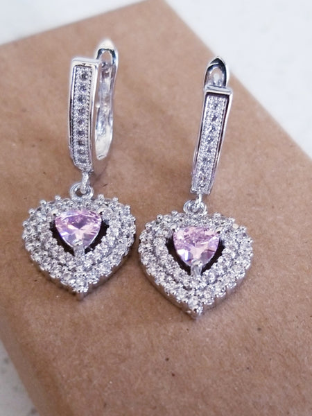 Heart Earrings Sterling Silver - HNS Studio