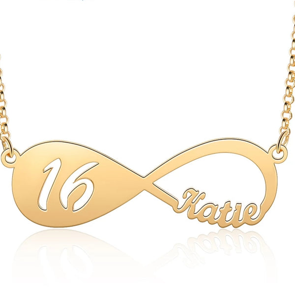 Infinity Name Necklace with Year HNS Studio Canada 