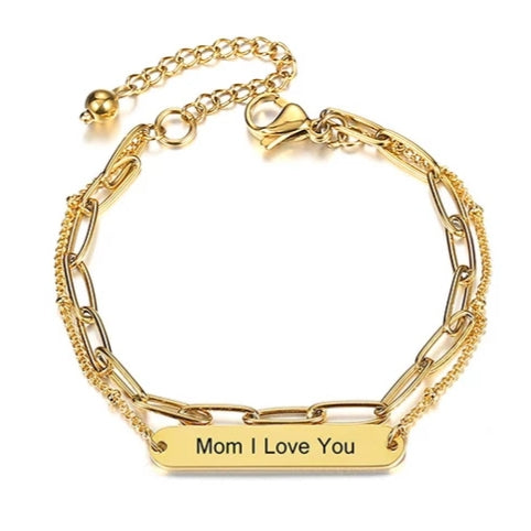 Mom I Love You Bracelet HNS Studio Canada 