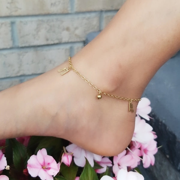 Music Note Anklet Gold HNS Studio Canada 