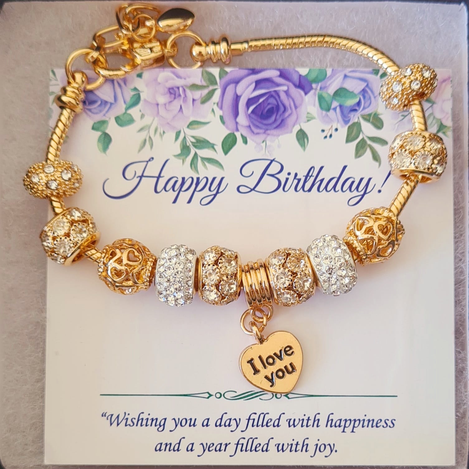 Gold Plated Charms Bracelet