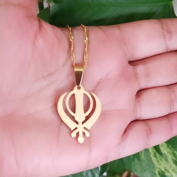 Khanda Necklace Gold Plated HNS Studio Canada