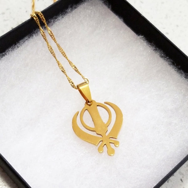 Khanda Necklace Gold Plated HNS Studio Canada