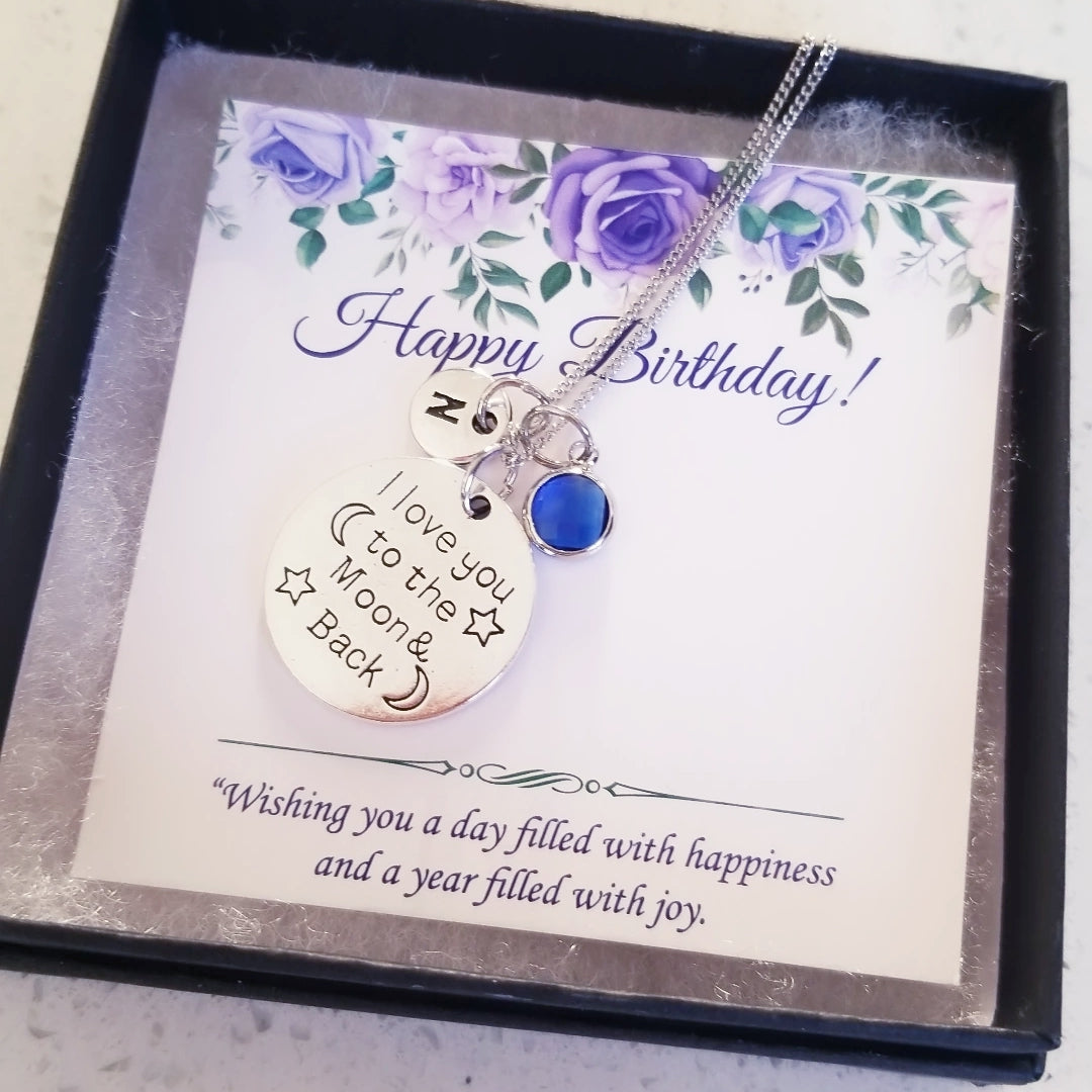 I Love You to the Moon and Back Personalized Necklace