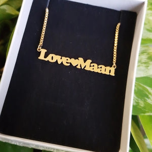 Two Names Necklace with Heart