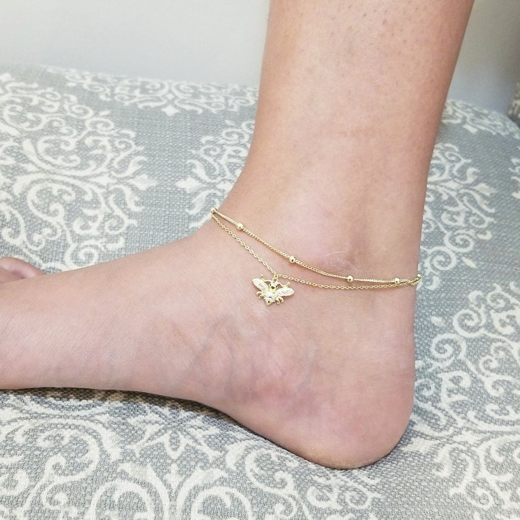 14k Gold Filled Anklet Bracelet / Anklet In Gold | Peuce