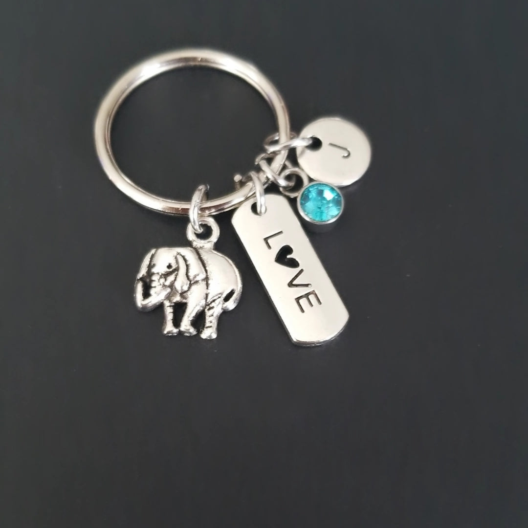 Personalized Lucky Elephant Keychain HNS Studio Canada 
