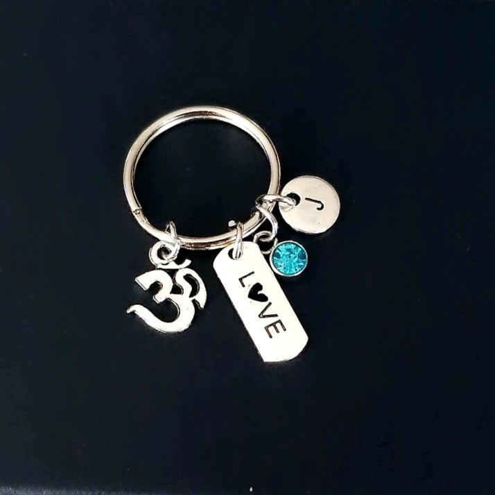 Personalize OM Charm Keychain