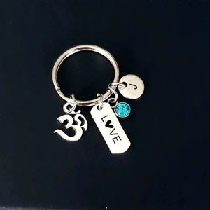 Personalize OM Charm Keychain
