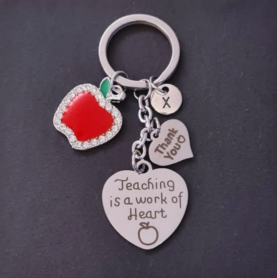 Teaching is a work of Heart Teacher's Keychain HNS Studio Canada 