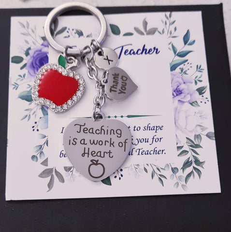 Teaching is a work of Heart Teacher's Keychain