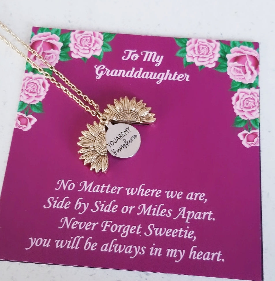 " You are My Sunshine" Necklace for Granddaughter