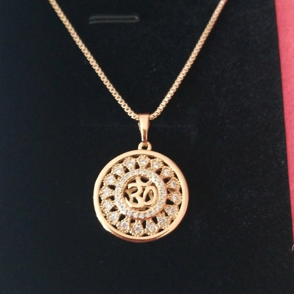 18k Gold Filled OM Pendant Necklace HNS Studio Canada 