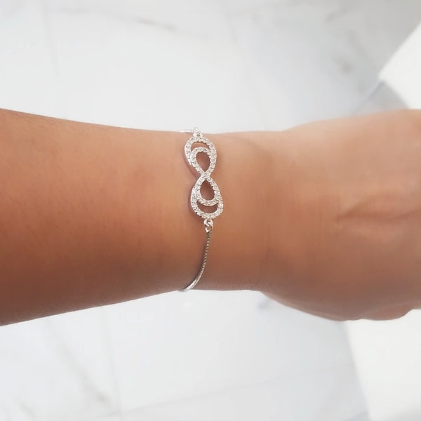 Double Infinity Bracelet Silver