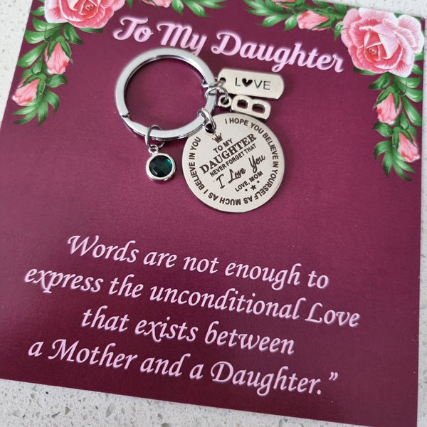 To My Daughter I Love You Forever Keychain Personalized HNs Studio Canada 