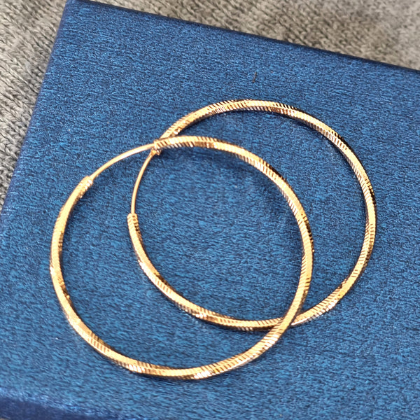 Large Twisted Gold Hoop Earrings