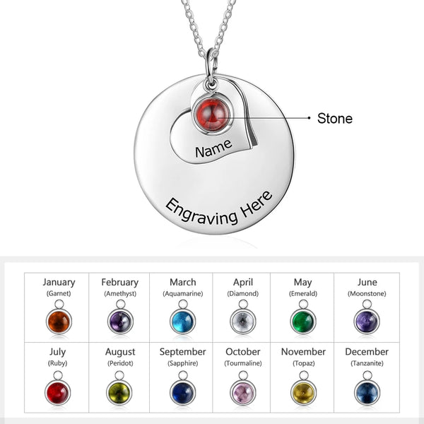 Name necklace Birthstone