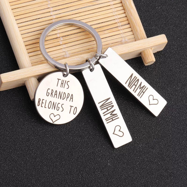 This Grandpa belongs to Personalized Keyring HNS Studio Canada 
