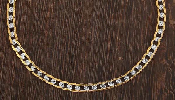 Two Tone Gold Curb Link Bracelet  HNS Studio Canada