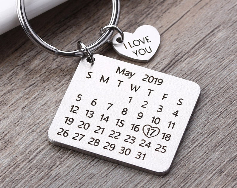Personalized Calendar Keychain - Main Image