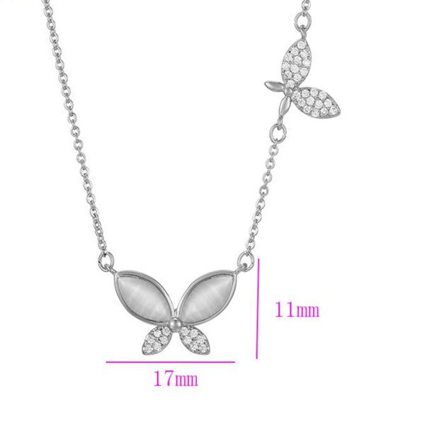 Silver Butterfly Necklace HNS Studio Canada 