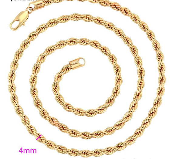 Men Rope Chain Necklace