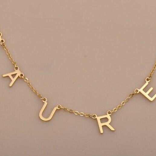 Letter Name Necklace HNS Studio Canada 