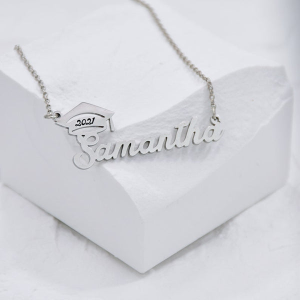 Personalized Graduation Name Necklace with Year HNS Studio Canada
