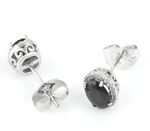 Black Cubic Zirconia Stud earrings